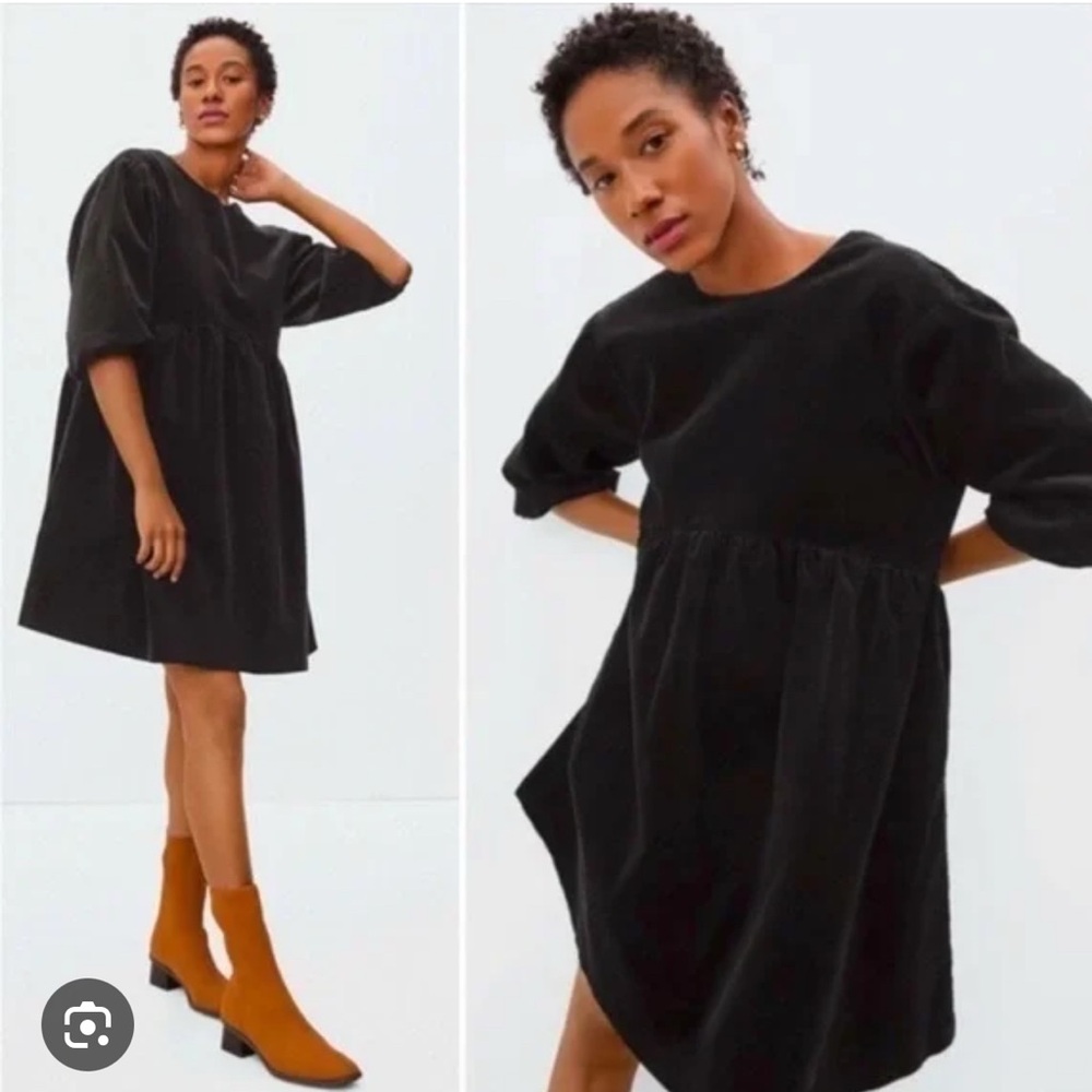 Everlane “The Corduroy Mini Dress” Puff Sleeve Oversized Babydoll Dress